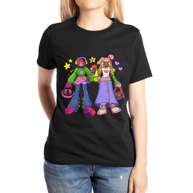 여성 그래피티 그래픽 프린트 티셔츠, Y2k 애니메이션 버서크 티셔츠, 럭셔리 스트리트웨어 상의, 코튼 O넥 기본 반팔 티