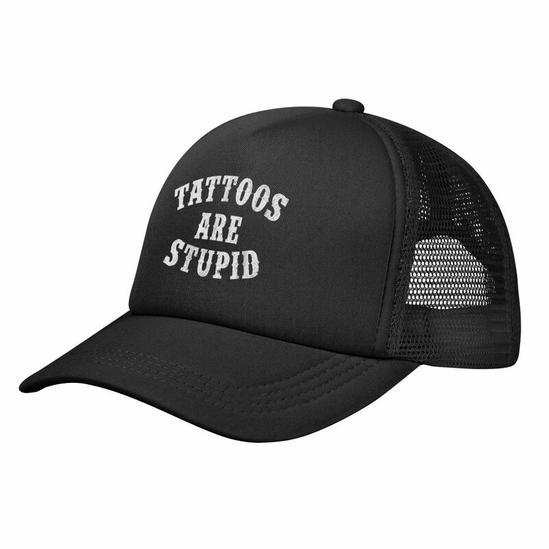 Tattoo Are Stupid, gorras de béisbol divertidas, sombreros de malla, gorras deportivas para adultos