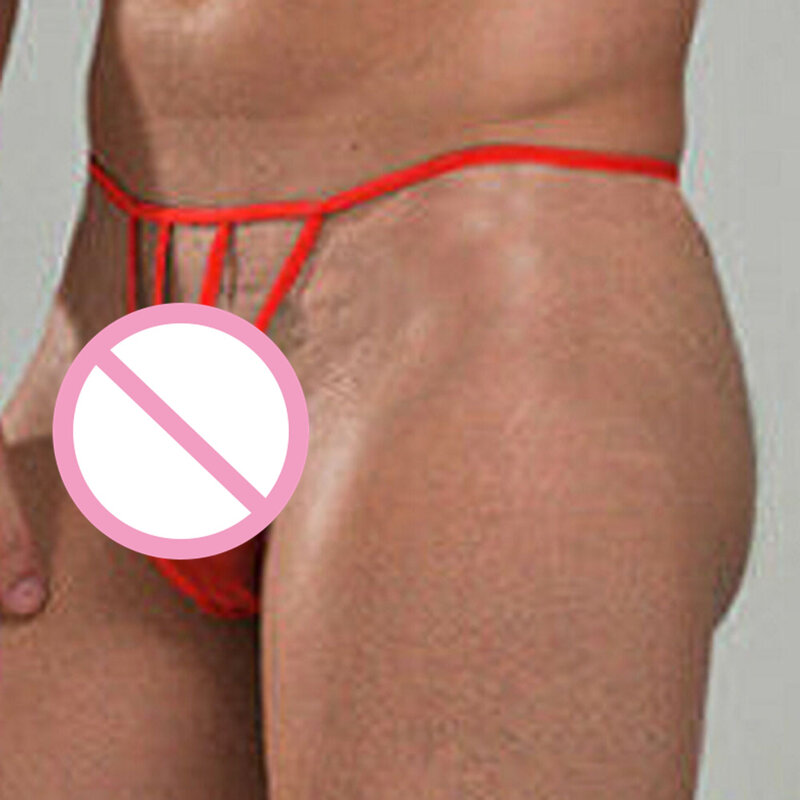 Tanga de malla Sexy para hombre, bragas de tiro bajo, Bikini transpirable con parte trasera en T, ropa interior Gay, suspensorio erótico, lencería