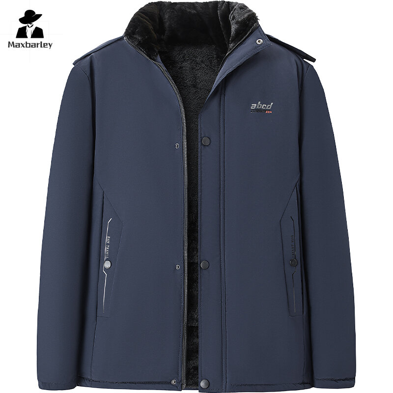 2023 New Men's Parka Coat -30 ℃ Winter Luxury Jacket Detachable Hat Cold-proof Coat Men's Thick Lamb Wool Warm Snow Floor Wear