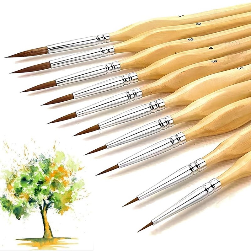 Thin Brushes For Acrylic, Watercolor, Face, Nails, Scale Model Painting, Line Drawing
