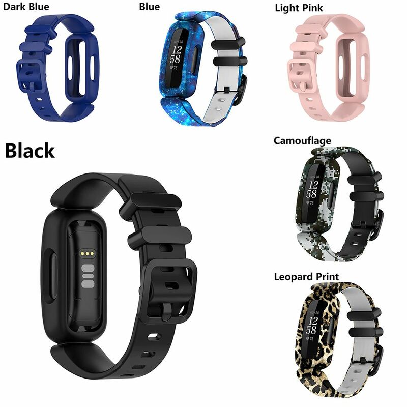 ใหม่สายรัดข้อมือซิลิโคนสร้อยข้อมือสำหรับ Fitbit Ace 3/Inspire 2สร้อยข้อมือนาฬิกาสมาร์ทนาฬิกาเปลี่ยนเด็กสายรัดข้อมือนาฬิกา