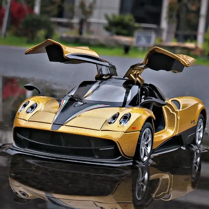 Pagani huayra inastia-合金スポーツカーモデル、1:36ダイキャストメタル玩具、サウンドとライトコレクション、子供向けギフト、f562