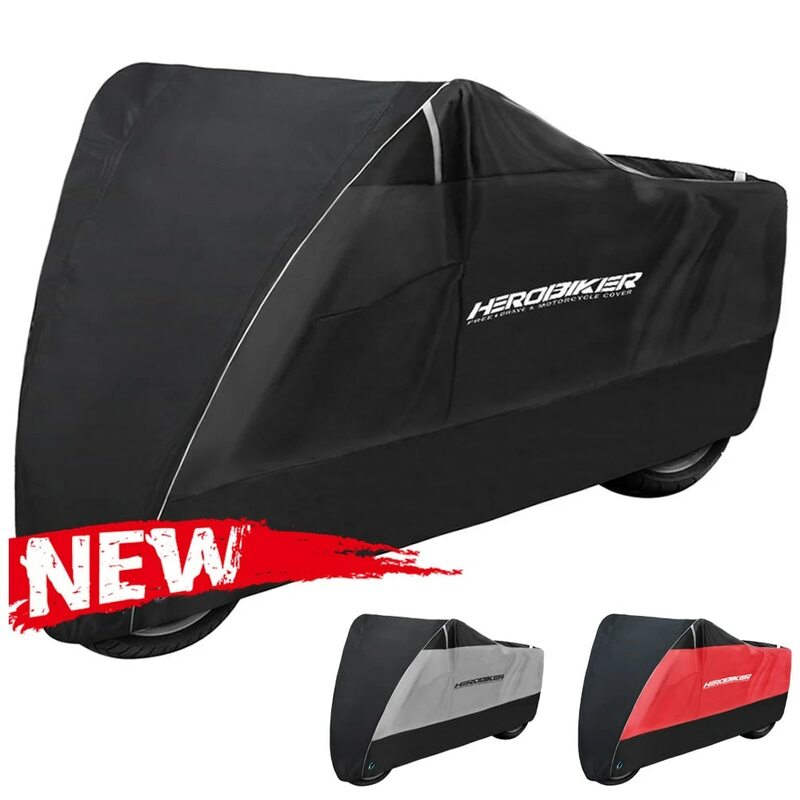 Cubierta impermeable para motocicleta, cubierta a prueba de polvo, protección UV para interior, exterior, Motocross, lluvia, M-4XL