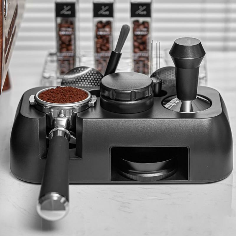 Soporte de mango de café ABS, soporte de almohadilla de apisonamiento, accesorios de café, herramientas baristas, 51-58mm