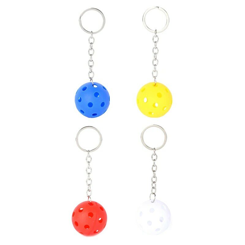 Kreative Mini Pickle ball Anhänger Schlüssel bund niedlichen PVC Schlüssel ring Tasche hängen Ornament Auto Schmuck Sport Fans Geschenk Charms