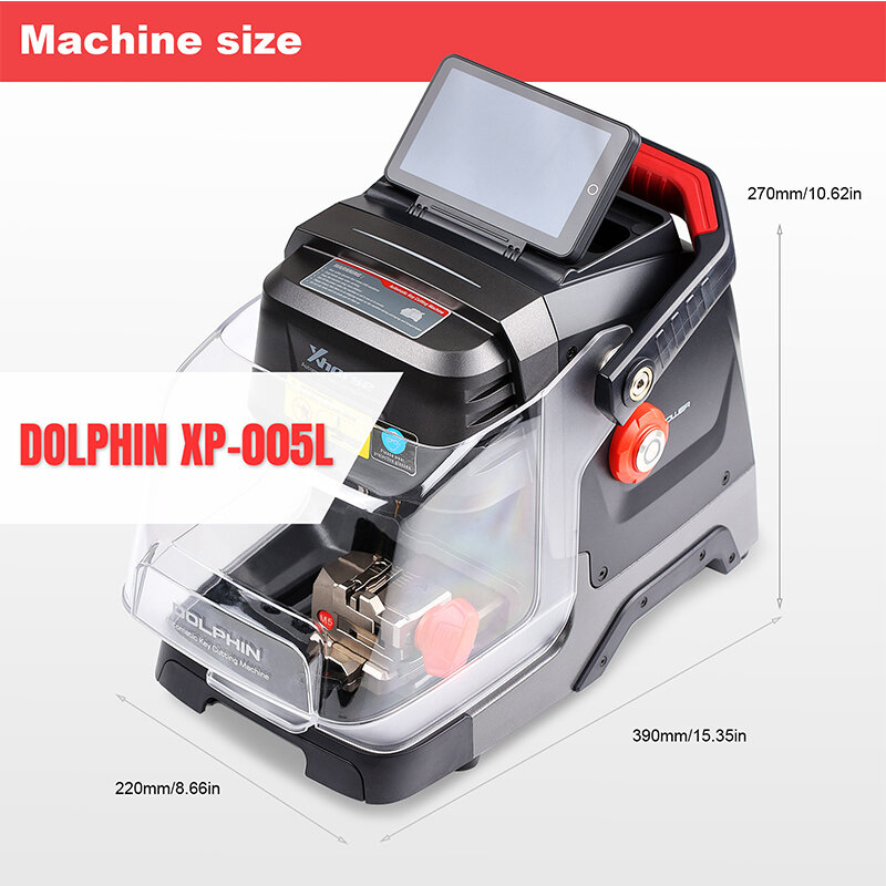 Xhorse-máquina de corte de llaves Dolphin XP-005L XP005, multilenguaje, corte lateral, pista, hoyuelos, Tibbe