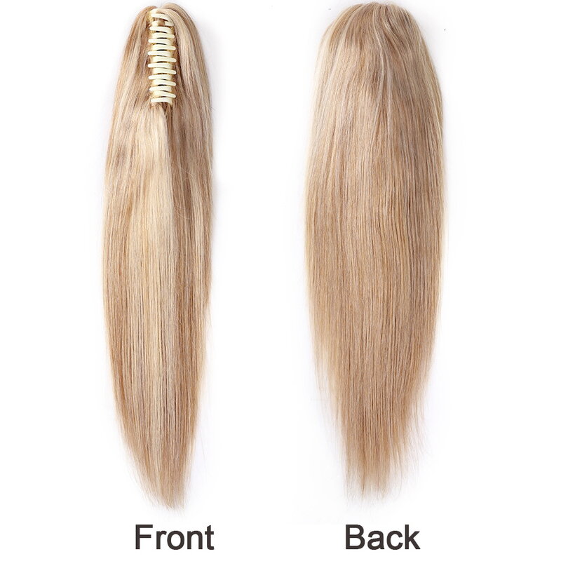 女性のためのポニーテールエクステンション,100% 人毛,ポニーテールの長い髪と爪,クリップ付きのポニーテール,ヘアピース
