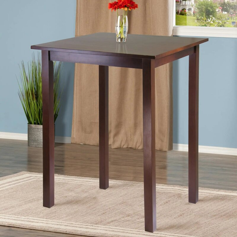 Деревянный квадратный высокий стол, барный стол для бистро, паба, кухни, отделка орехом