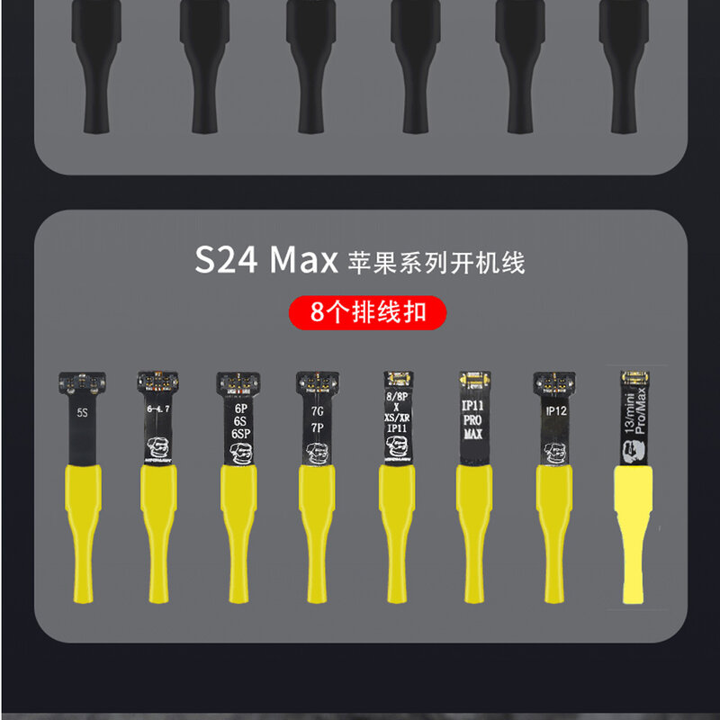 MECHANIC S24 Max 전원 공급 장치 테스트 케이블, 아이폰 5S-14 프로 맥스 IOS 안드로이드 휴대폰 부트 라인 스위치 전원 공급 장치 코드