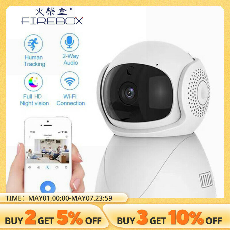 FHD WIFI PTZ Câmera IP CCTV Security Protector Vigilância Câmera sem fio Smart Auto Tracking Baby Monitor com Google Alexa