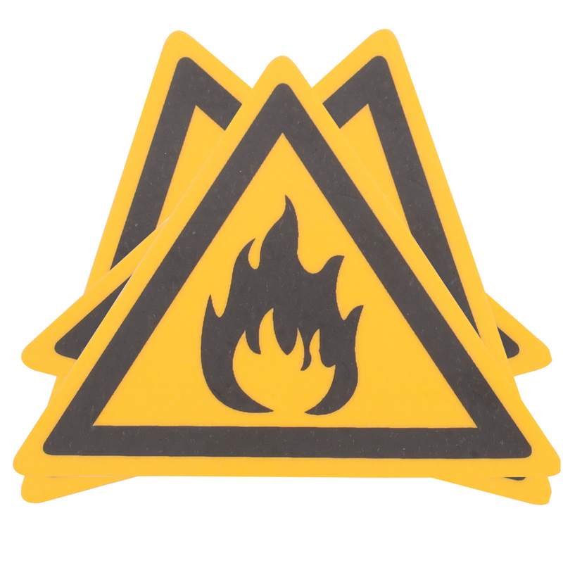 Autocollants de panneaux de feu pour animaux de compagnie, film d'iode, avertissement de sécurité, 3 pièces