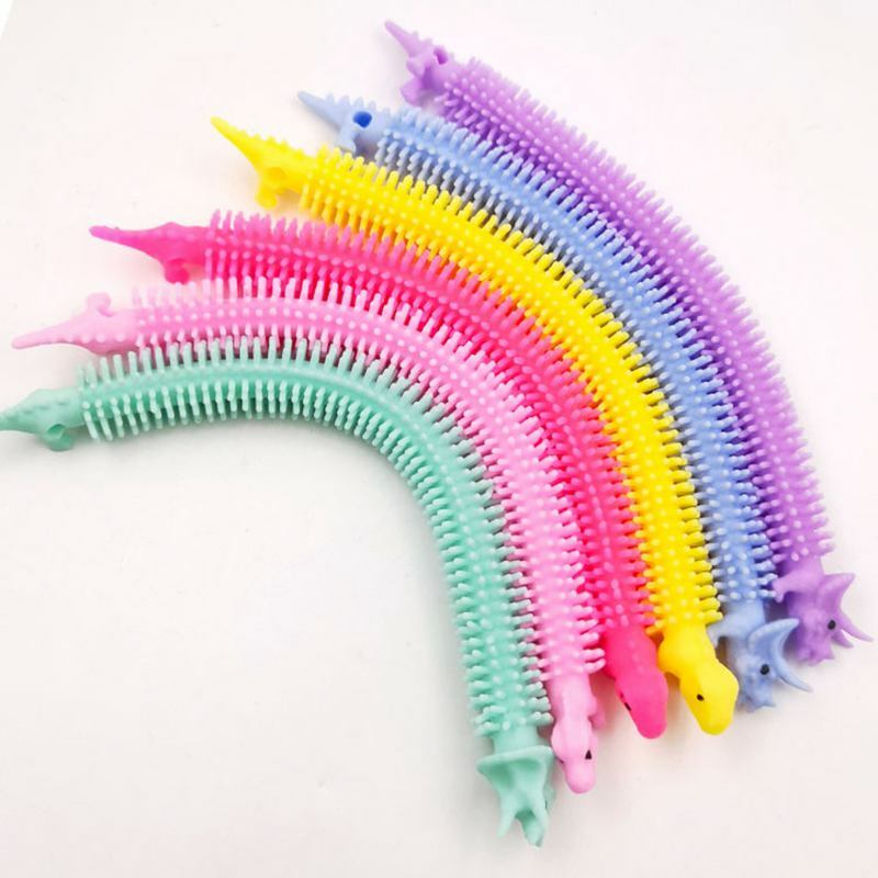 3pcs Colorful Elastic Unicorn Dinosaur Gift Favor Squeeze Party Gift Stress Relief Trick Toys Guest Treat Kids Goodie Bag Filler