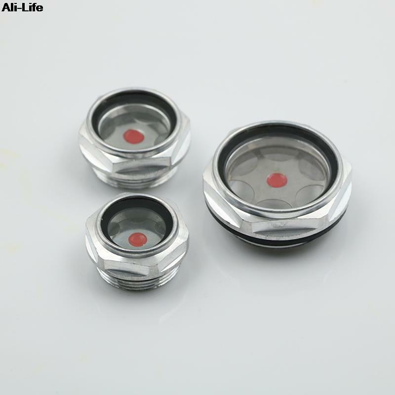 16mm-48mm Male Threaded Metal Air Compressor Oil Level Sight Glass