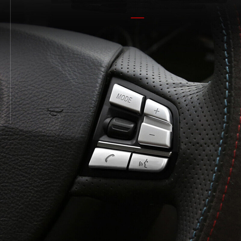 Osłona przycisku kierownica 7-częściowy akcesoria ABS wystrój dla BMW zamiennik srebrny dla BMW 5/6/7 serii