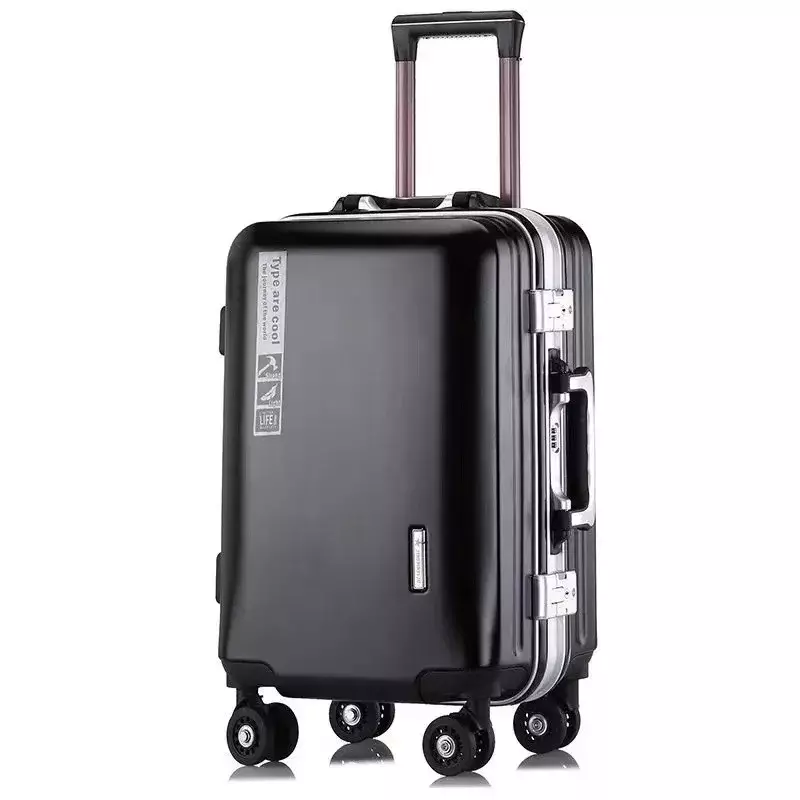 Тележка для багажа, диагональ 20 дюймов, на молнии, алюминиевая рамка, для путешествий, Женская деловая, устойчивая к царапинам, износостойкая коробка с паролем