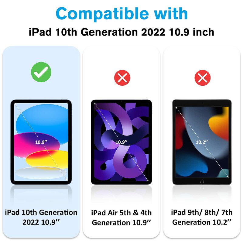 Per iPad 10th Gen 10.9 pollici 2022 proteggi schermo in vetro temperato A2696 A2757 A2777 pellicola protettiva trasparente antigraffio per Tablet
