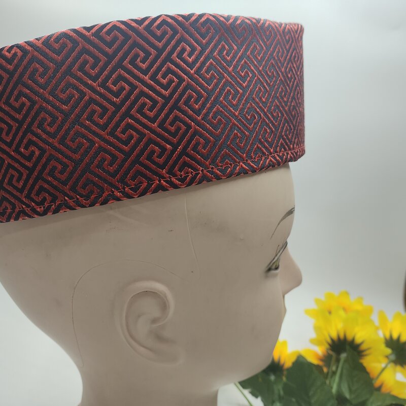 Freeshipping Malaysian Boat Caps For Men Muslim Prayer Hat Kufi Kippah Islamic Hijab Saudi Arabia Turban Headwraps Embroidery