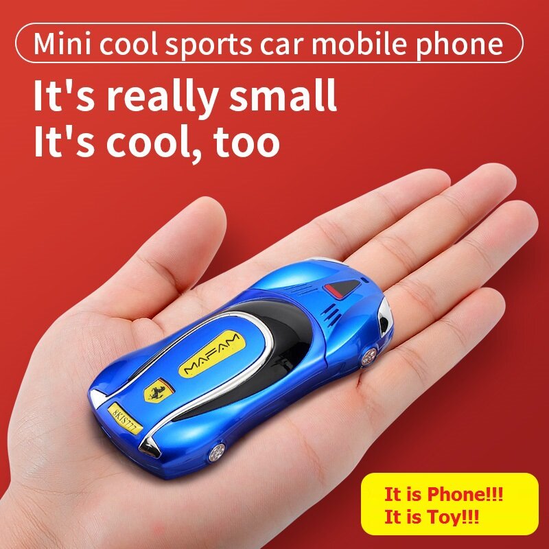 Mini kształt samochodu dzieci telefon komórkowy Metal niskokosztowy pokrywa wytrzymały stałe obsługuje dwie karty Sim fajne rosyjski klucz zabawki telefon komórkowy