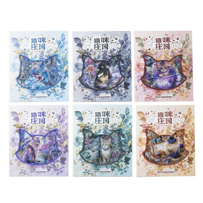20 buah stiker hewan warna-warni stiker kucing stiker jurnal untuk botol air bagasi buku tempel dekorasi perencana