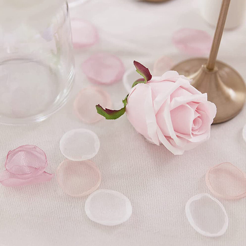 200 pz/borsa Organza petali di rosa per san valentino fiore petali di rosa fard petali rosa petali di fiori ragazza accessori da sposa