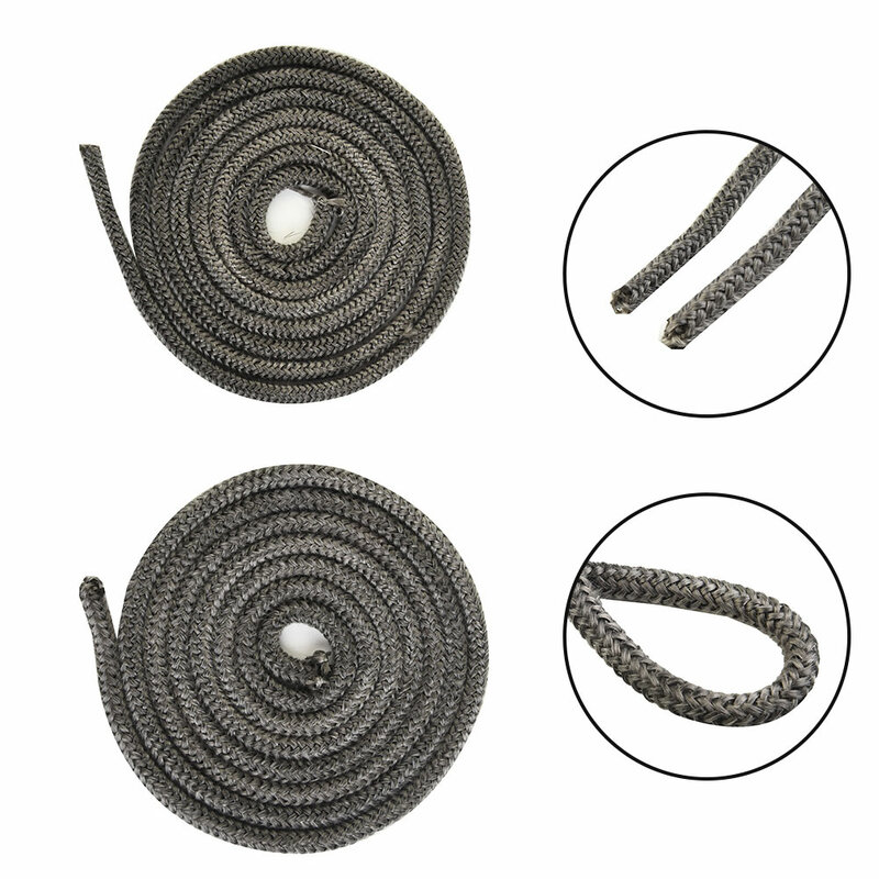 Sello de cuerda de fibra de vidrio para el hogar, cuerda elástica de larga vida útil, suave, 1 piezas, 78 pulgadas/2m, gris oscuro