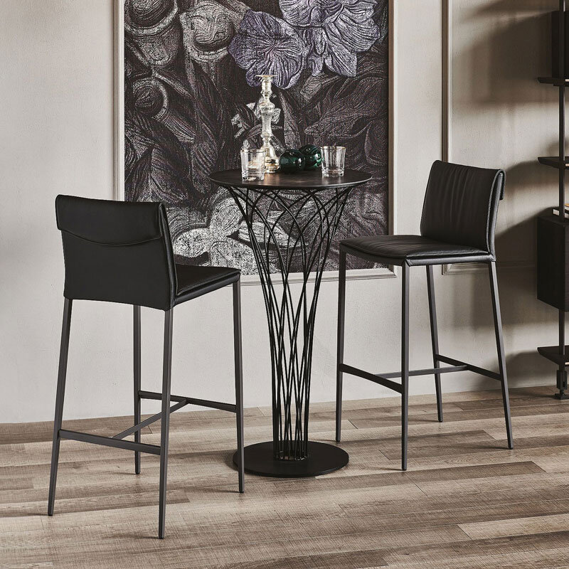Роскошный простой барный стул, Скандинавский дизайн, маникюр, цвет кофе, цвет коричневый, серый, парикмахерское кресло, мебель для балкона HD50BY