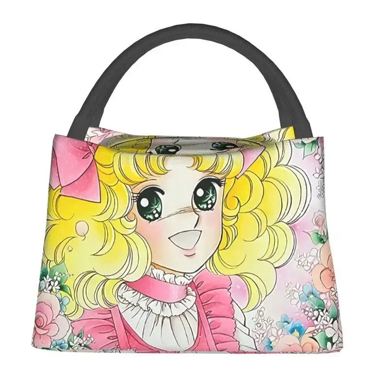 Candy Candy Thermal Insulated Lunch Bag Women Anime Manga Portable Lunch Tote per Office Outdoor multifunzione pasto Food Box