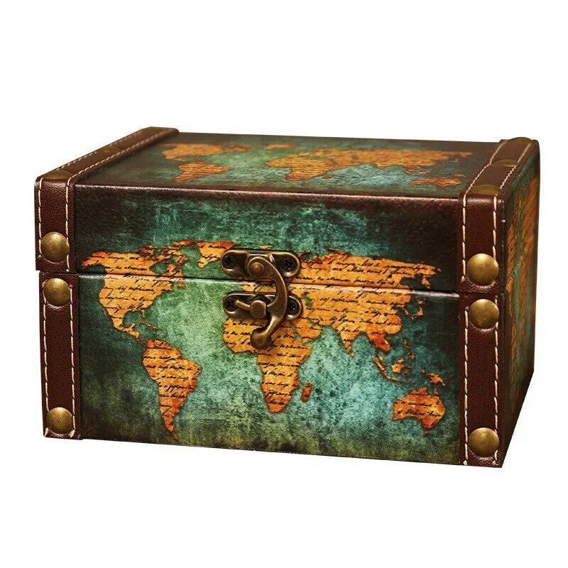 Коробка для хранения в европейском стиле ретро, настольная коробка для хранения косметики, мелочей, кожаная Свадебная коробка для конфет, Подарочная коробка, коробка для хранения