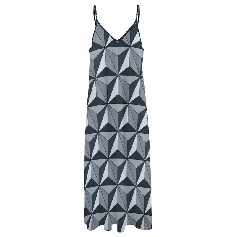 Spaceship Earth - Silver Sleeveless Dress elegant women's dresses sale elegant and pretty women's dresses Beachwear