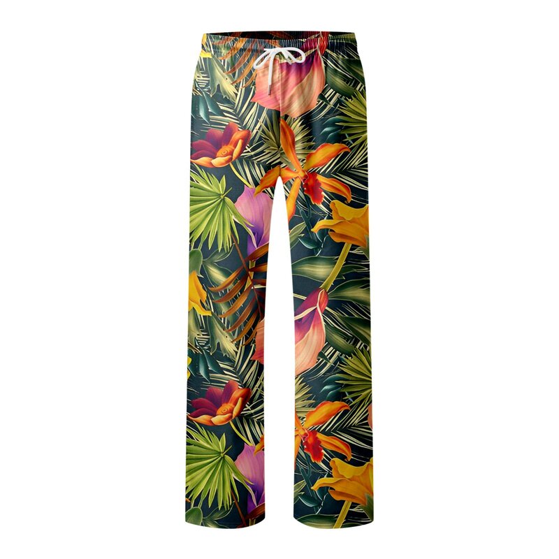 FjBeach-Pantalon large imprimé TWindsor pour homme, confortable et décontracté, tout imprimé, été, vacances 03, St123