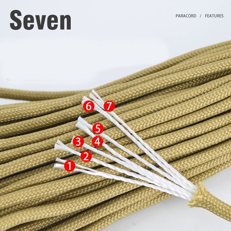 7 Core 550lb Paracord 31m Dia.4mm Survival Parachute Rope Tent Accessories For DIY Making Lanyard Bracelet Dog Collar Idea Gift