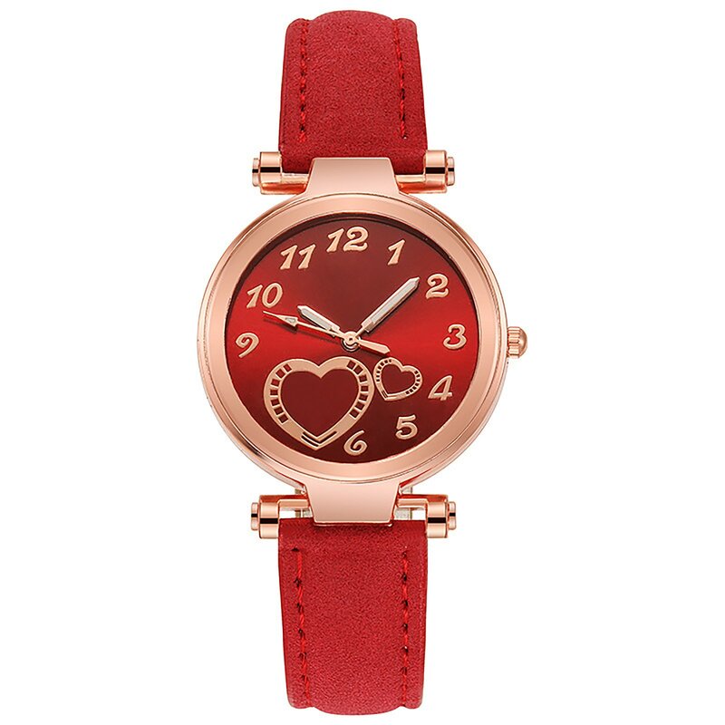 Luxury Watches For Women Love Ladies Watch Leather Strap Analog Quartz Fashion Temperament Ladies Watch Female Watch 여자시계