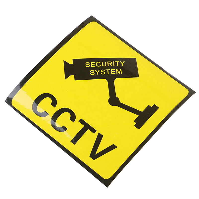 Stiker Alarm kamera pengawas Video CCTV, 10 buah tanda peringatan baru