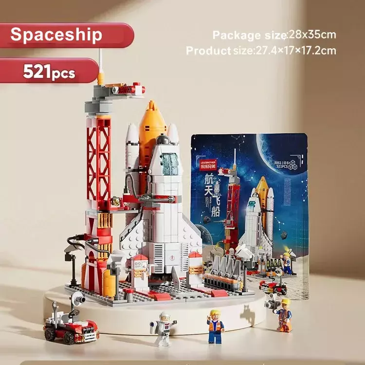 Puzzle de modèle de fusée de navette spatiale pour enfants, jouets de bricolage, construction de nuits, cadeau d'anniversaire pour garçon, cadeau de Noël, 1:100