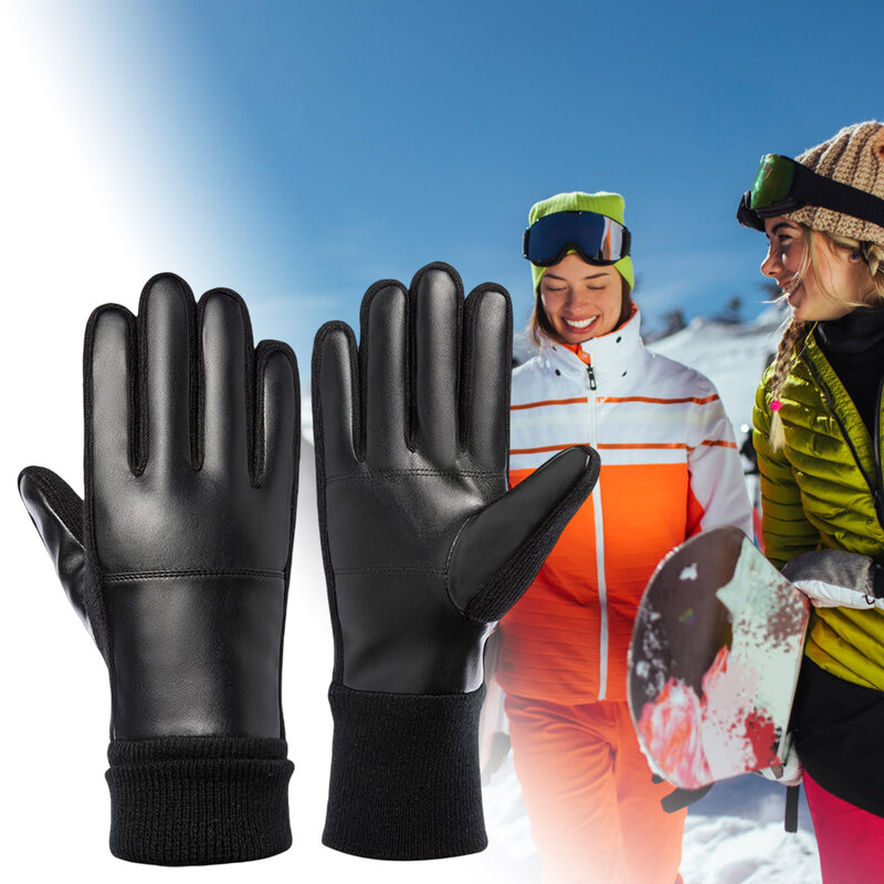 Winter Lederen Motocycle Handschoenen Touchscreen Sms-Compatibel Voor Dames Winter Accessoires
