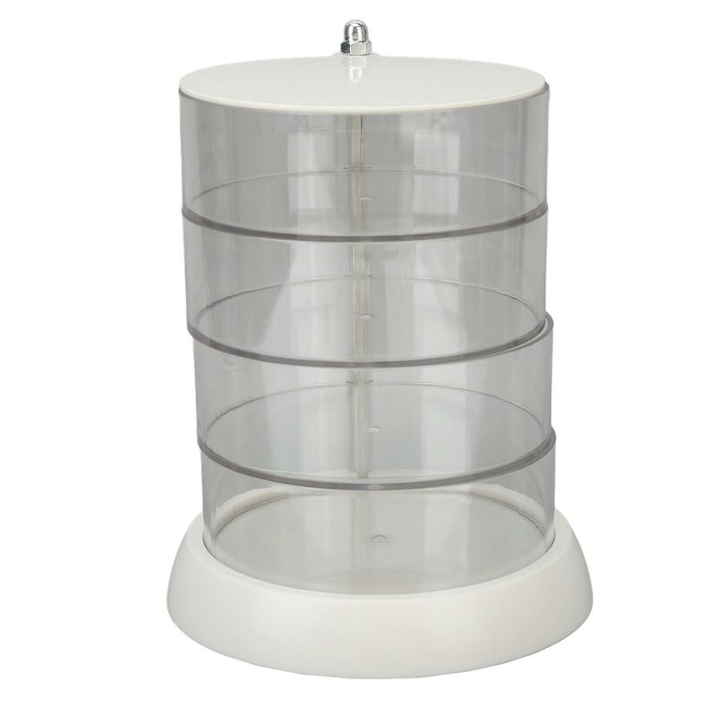 Jewelry Organizer- Large Capacity Clear Tray Case- 360° Rotation- Multi-functional Storage