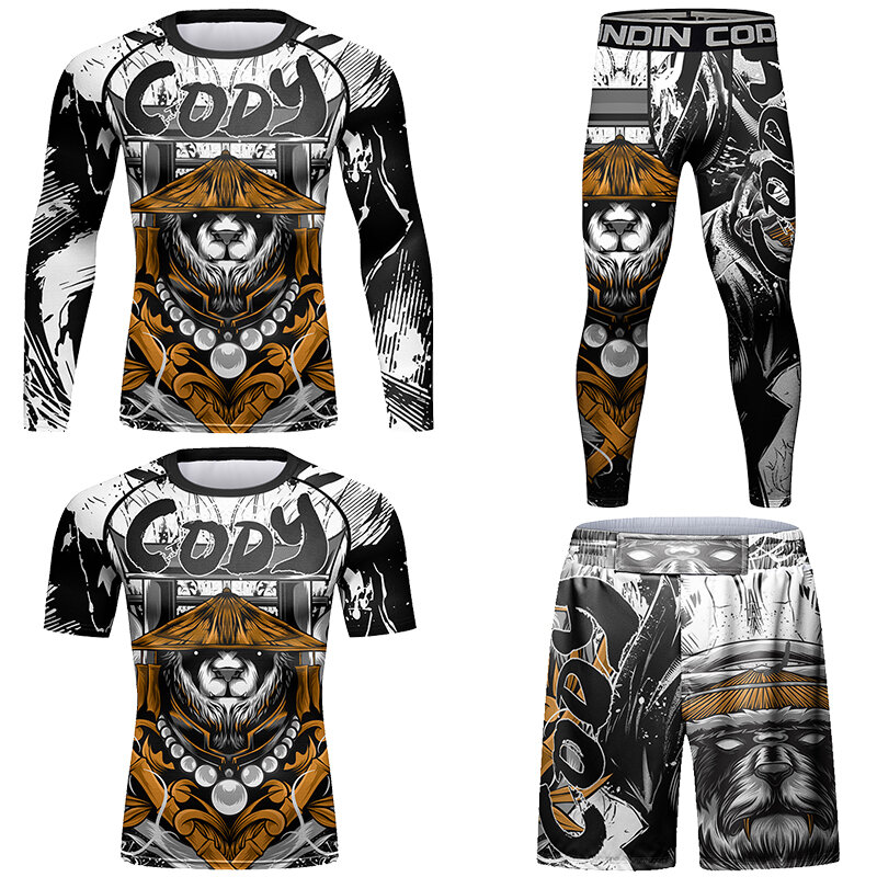 Guangzhou Manufacturer Custom Grappling Fightwear Graphic MMA Clothing Kickboxing Sports Cody Set Kimono Bjj No Gi Training Sets
