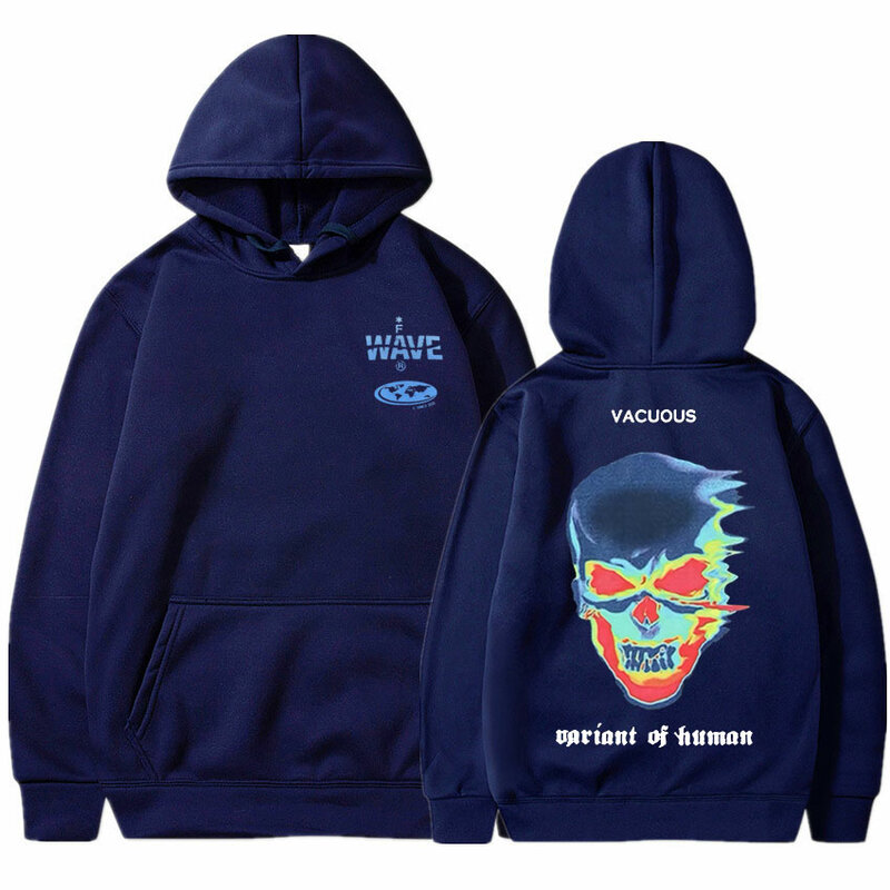 Esqueleto de imagem térmica impressão gráfica hoodie masculino feminino velo algodão hoodies homem hip hop estilo moletom moda streetwear