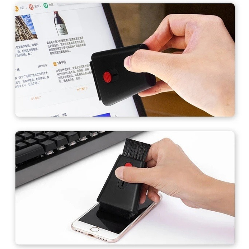 Mini Reinigen Pinsel Tastatur Sauber Pinsel mit Bildschirm Wischen Multifunktions Tragbare Einziehbare Doppel Kopf Laptop Telefon Bildschirm Duster