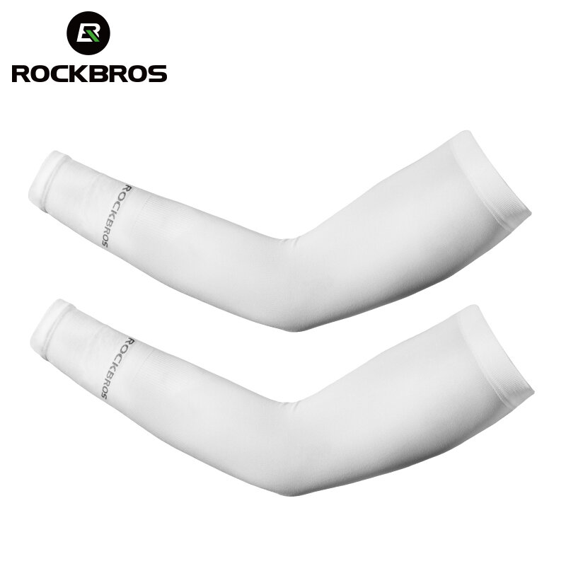 ROCKBROS ледяные шелковые рукава солнцезащитные УФ-рукава для бега велосипедные нарукавники спортивные баскетбольные волейбольные крутые рукава