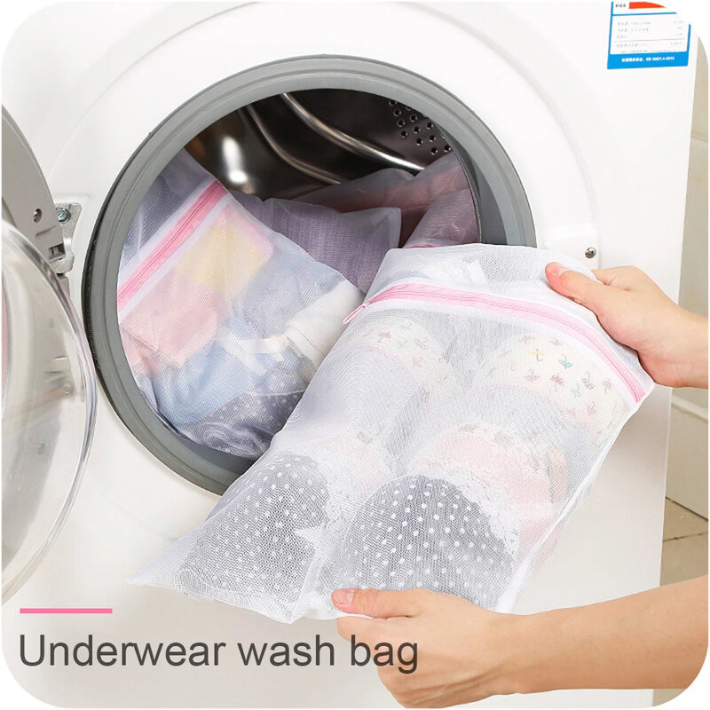 2 Größe Reiß verschluss Wäsche säcke wieder verwendbare Waschmaschine Kleidung Pflege Wasch beutel Mesh Netz BH Socken Dessous Unterwäsche Wäsche säcke