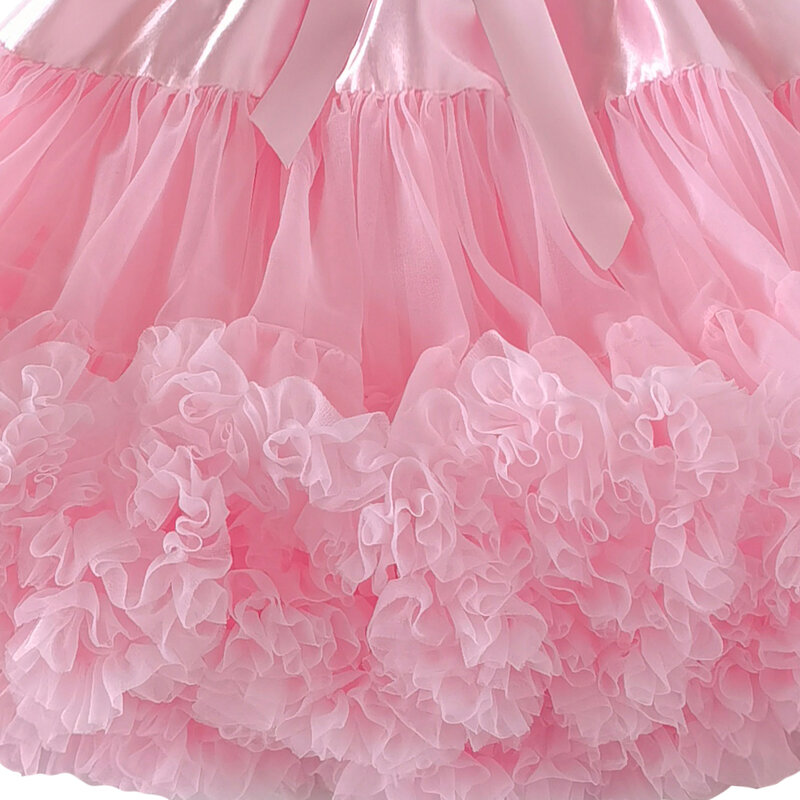 Áo Bé Gái Lolita Cosplay Petticoats 2023 Chữ A Phồng Váy Tutu Lớp Voan Váy Múa Pettiskirts Lớn Nơ Tây Nam Không