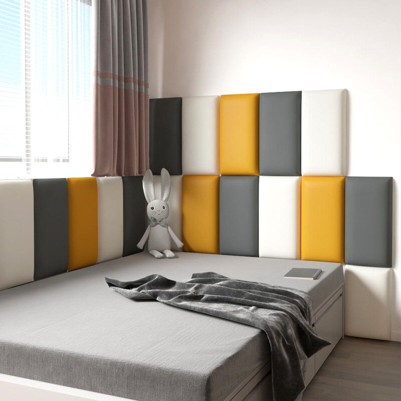 Adhesivo de pared autoadhesivo para cabecero de dormitorio, bolsa suave moderna de dibujos animados, 2021