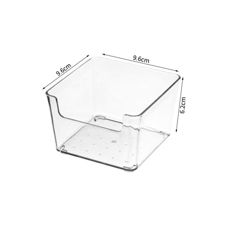 Caja de almacenamiento de plástico para el hogar, cajón transparente Simple e innovador para baño, dormitorio y escritorio, 1 unidad