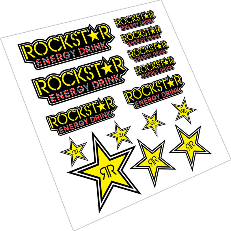 Untuk Rockstar Energy Graphic Vinyl Dilaminasi Decal Stiker Perekat Set Cocok untuk Motor Motocross Sepeda MOTOGP ATV MTB MX