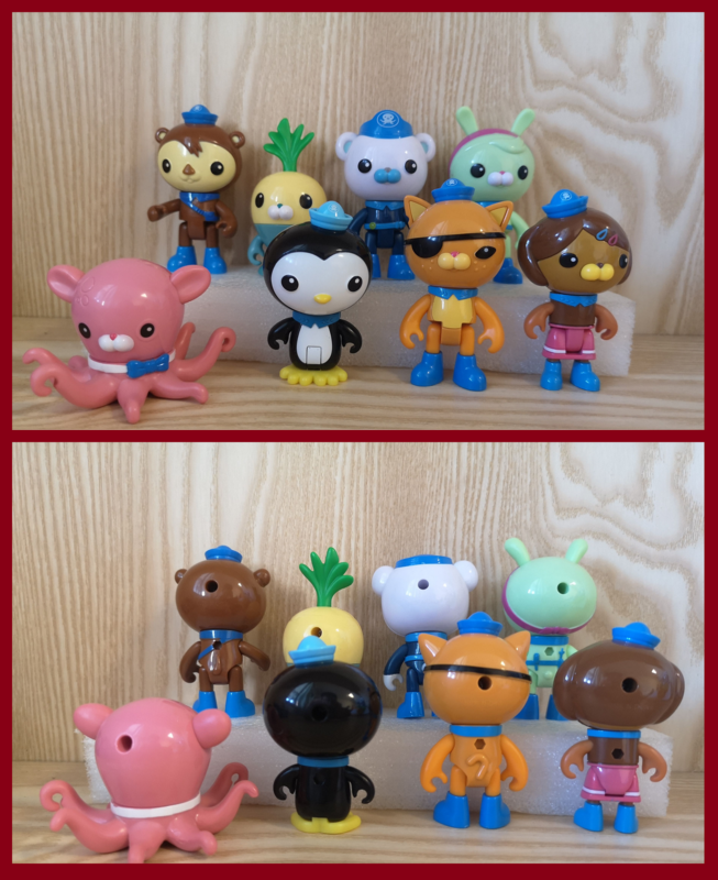 Octonauts tokoh aksi kartun mainan makhluk makhluk gurita set mainan remot kwadii Peso Barnacle dekorasi kue hadiah untuk anak-anak