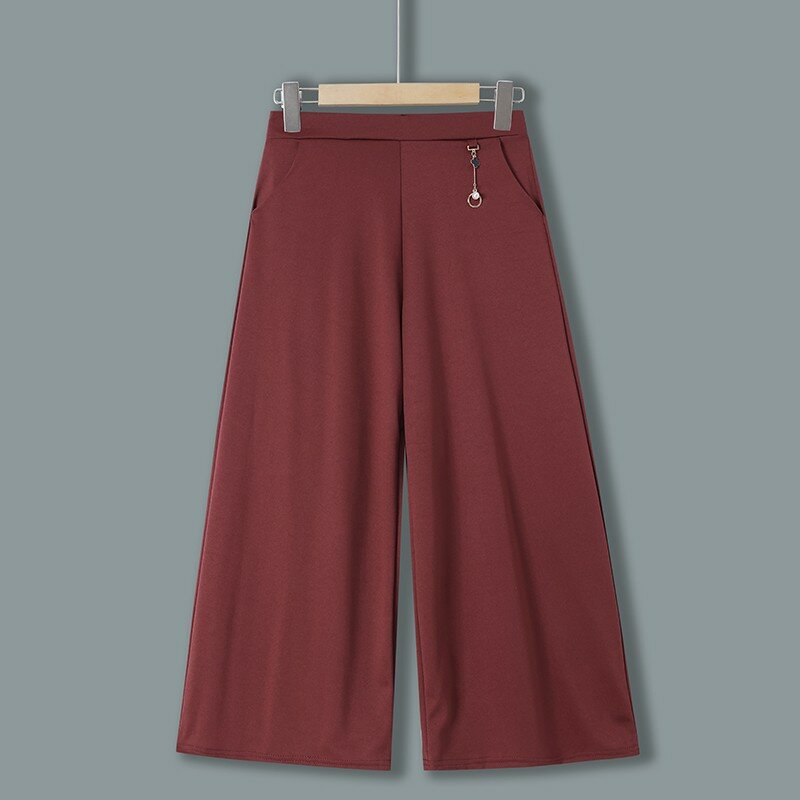 Pantalones elásticos de cintura alta para mujer, ropa de oficina a rayas, empalme elegante, moda de primavera y otoño