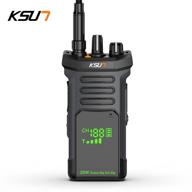 KSUN X80 راديو طويل المدى في اتجاهين ، اتصال داخلي للشحن العكسي ، جهاز اتصال لاسلكي محترف ، قبو صناعي ، نفق ، 20 واط ، طاقة عالية