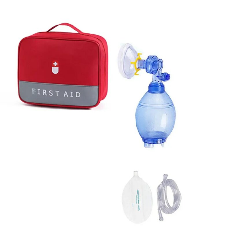 Adults/Children/Infants Manual Resuscitator PVC Ambu Bag Oxygen Tube First Aid Kit Simple Breathing Apparatus Tools
